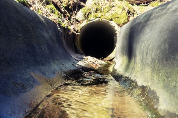 Drainage Swale Installation in Mason