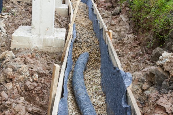 French Drain Installation in Mason
